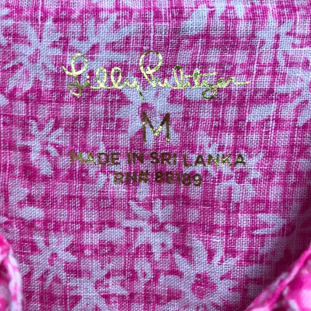 Lilly Pulitzer Pink Patterned Button-Down Shirt - image 3